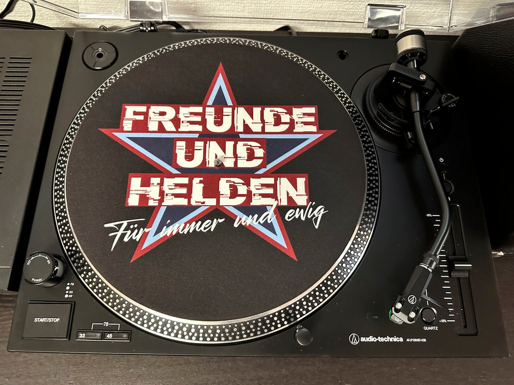 Slipmat für Plattenspieler – Freunde und Helden Vinyl Auflagefilz