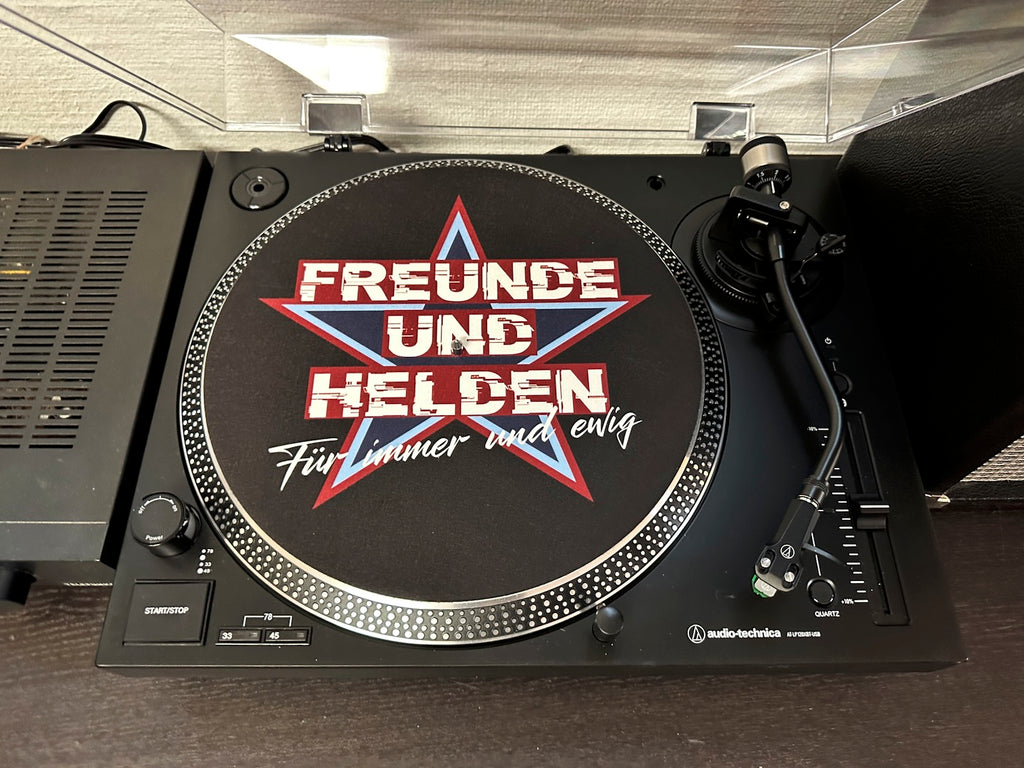 Slipmat für Plattenspieler – Freunde und Helden Vinyl Auflagefilz
