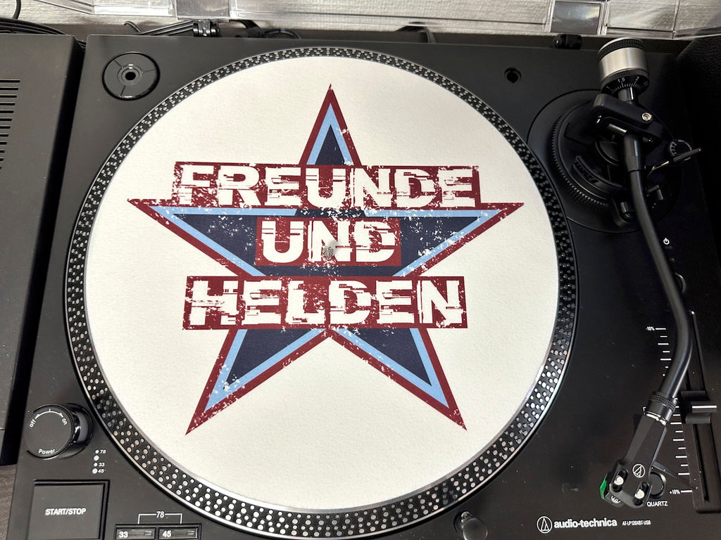 Slipmat für Plattenspieler – Freunde und Helden Vinyl Auflagefilz