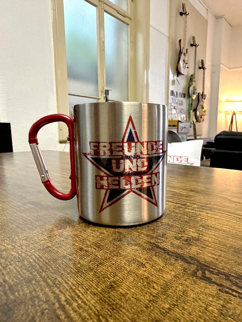 OpenAir Festival-Becher Edelstahl 0,33 L mit Karabiner