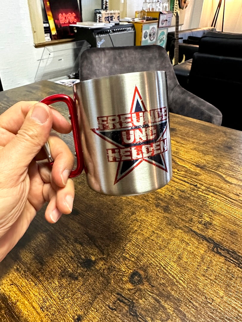 OpenAir Festival-Becher Edelstahl 0,33 L mit Karabiner