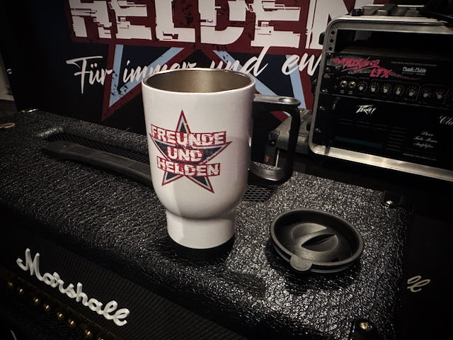 Thermobecher Edelstahl 0,35 L – Freunde und Helden