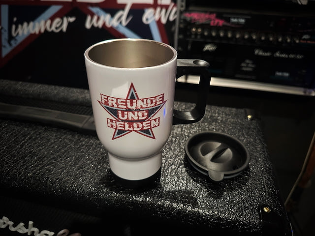 Thermobecher Edelstahl 0,35 L – Freunde und Helden