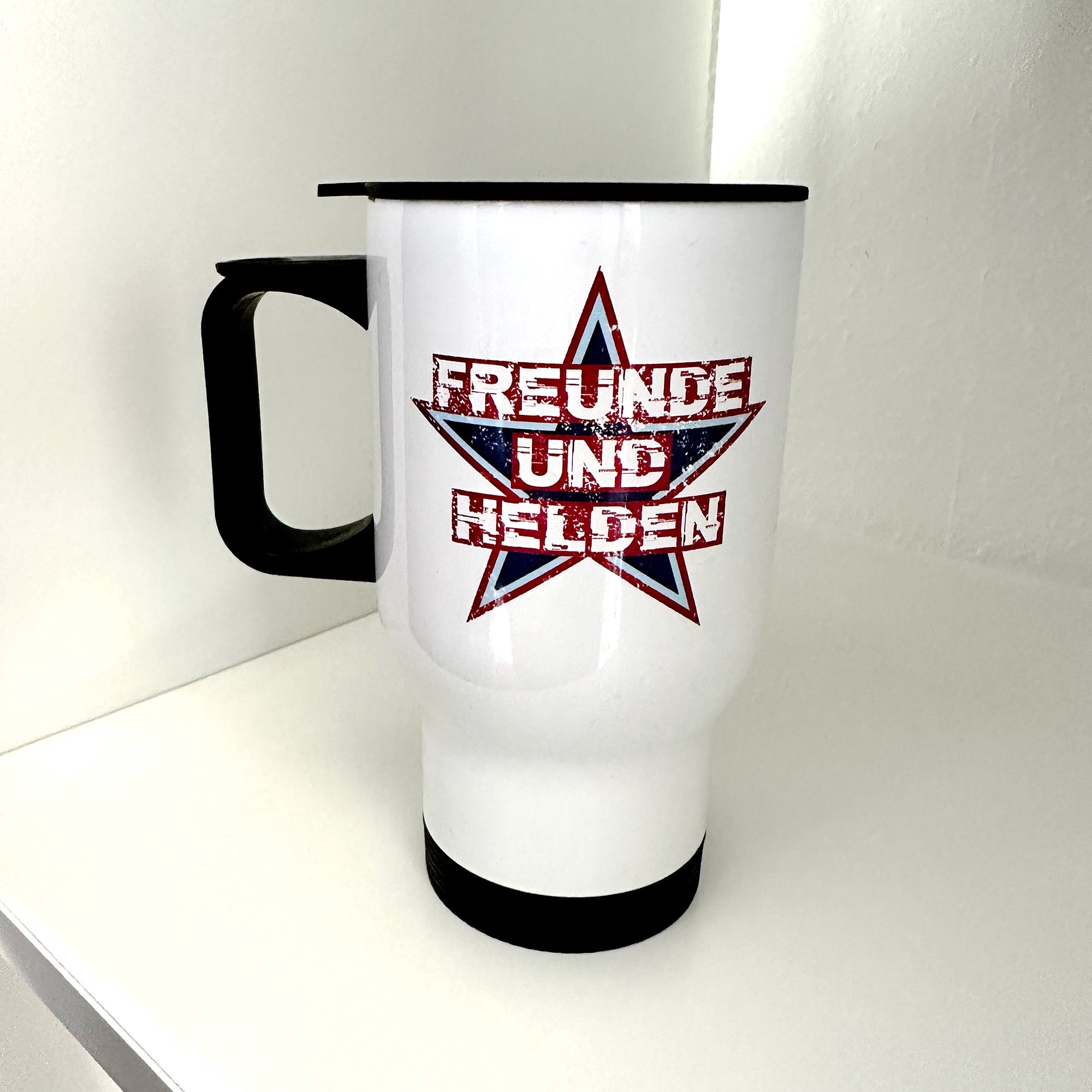 Thermobecher Edelstahl 0,35 L – Freunde und Helden