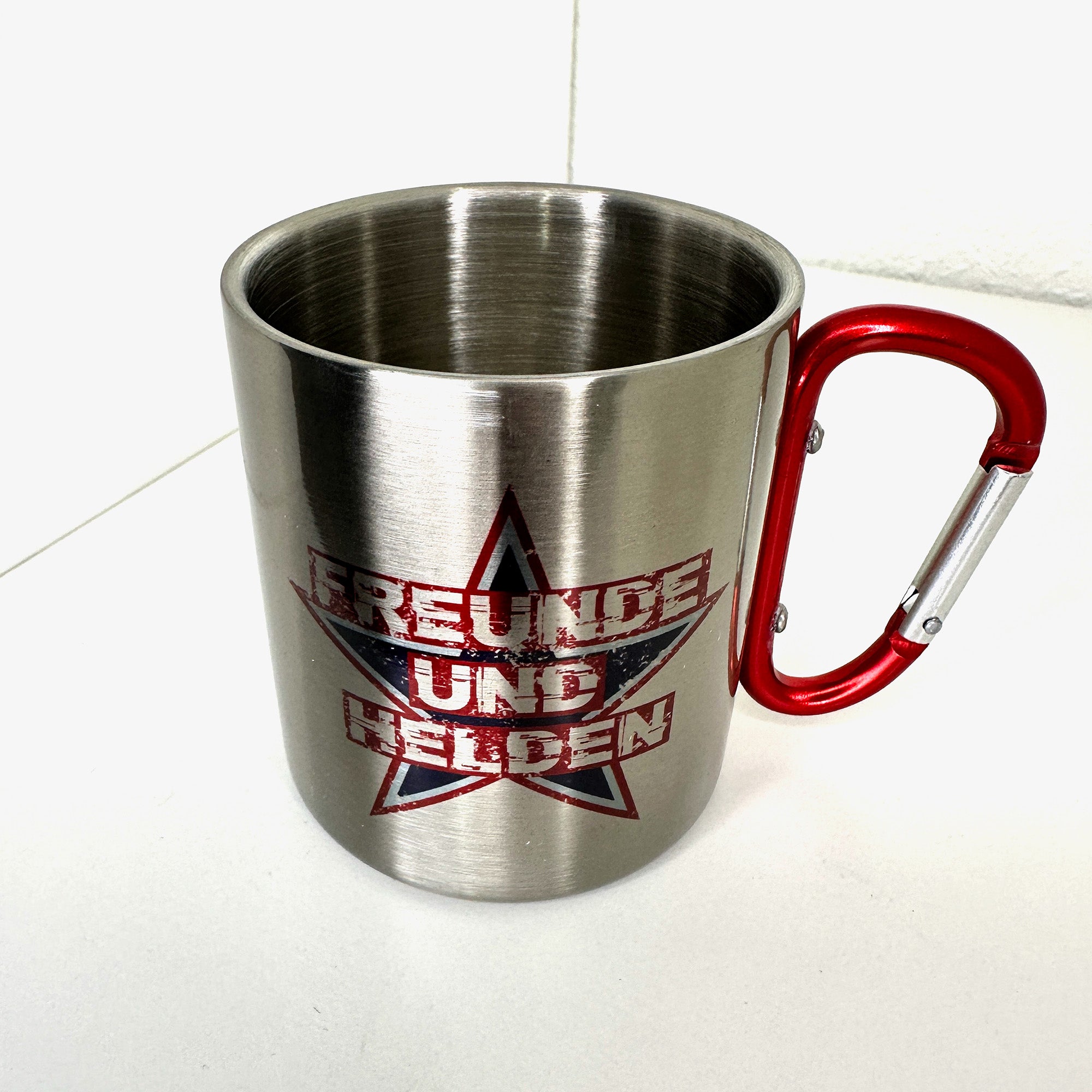 OpenAir Festival-Becher Edelstahl 0,33 L mit Karabiner